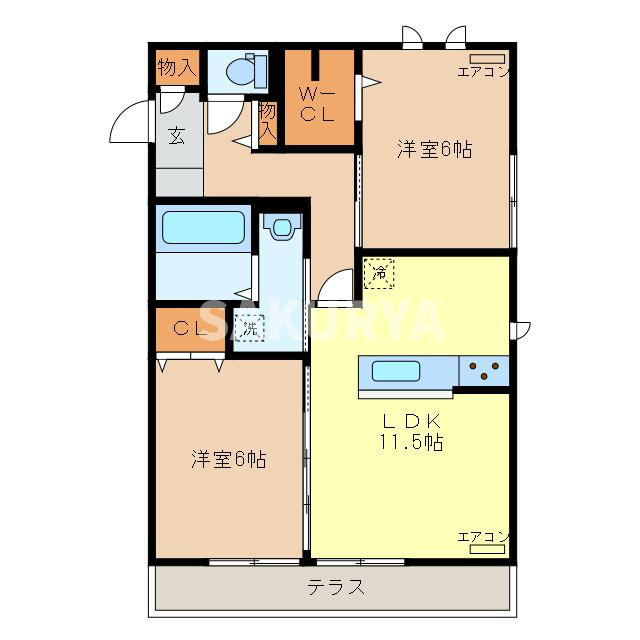FLOR Garden「フロールガーデン」の間取り