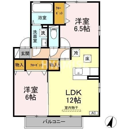 フレンドリースクエア桜A棟の間取り