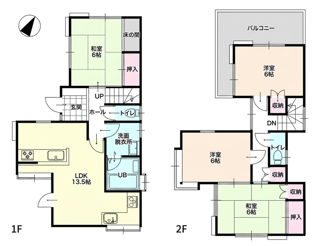 [中古住宅] 熊谷市三ヶ尻 1期の間取り