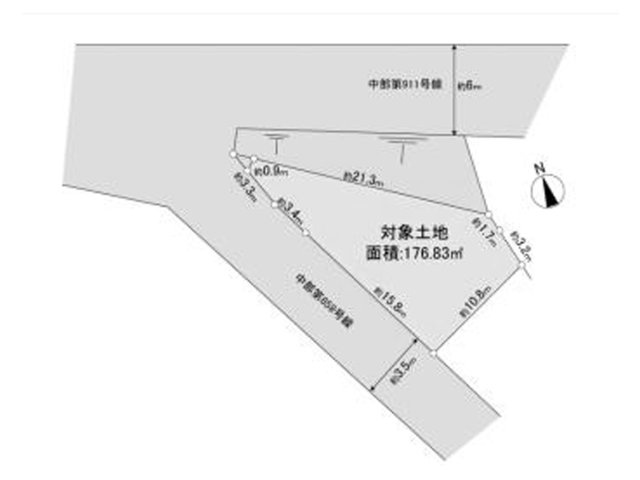奈良市疋田町２丁目の売地の土地図