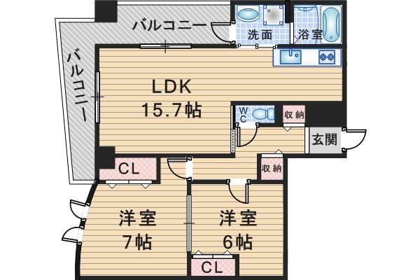 スローハスコートの間取り