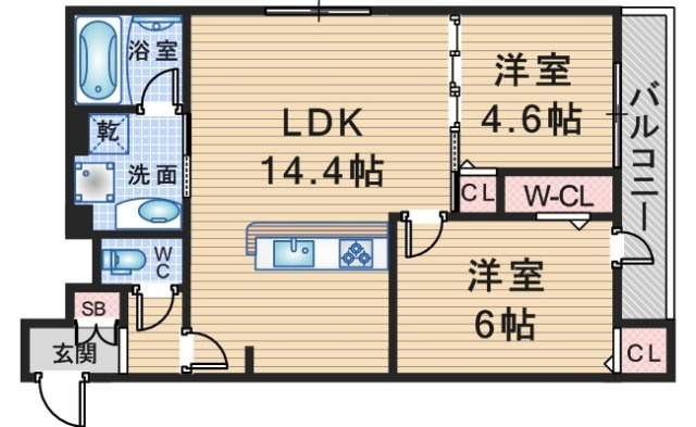 D-residence岡町の間取り