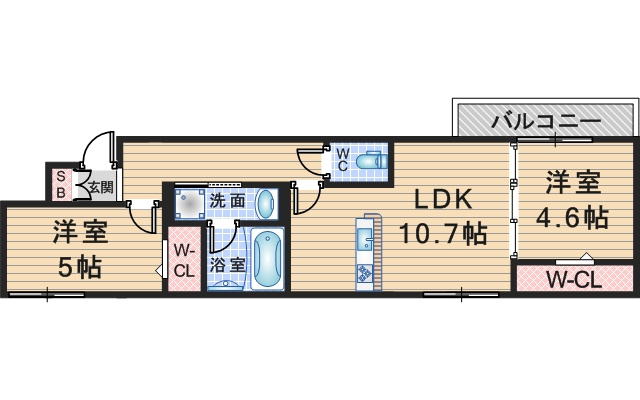 D-residence岡町の間取り