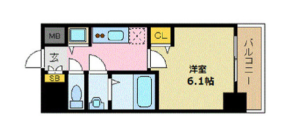 プレサンス難波駅前の間取り