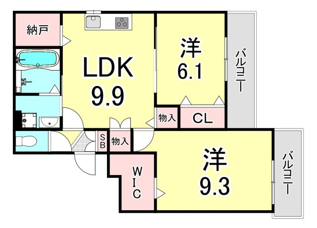 グリーン・ヒル甲東の間取り