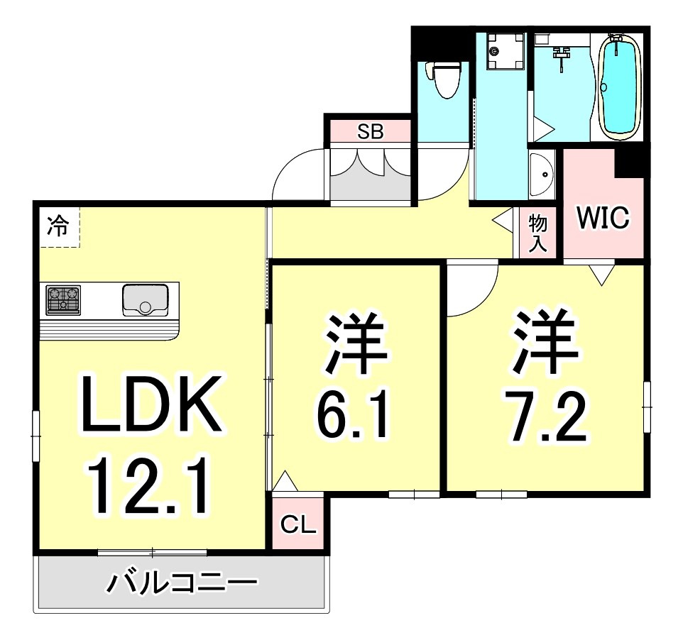 コルン　コゥロエンの間取り