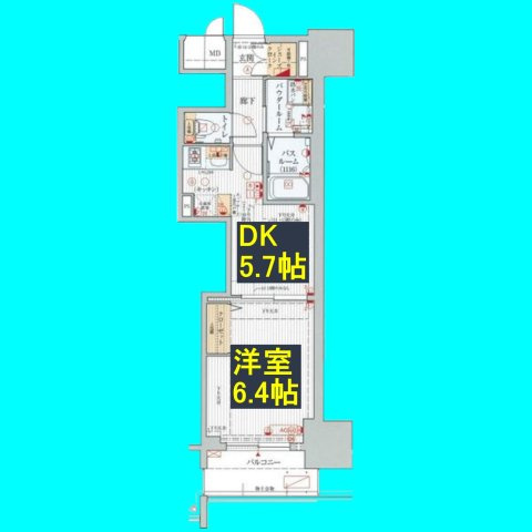 エステムプラザ名古屋駅前プライムタワーの間取り
