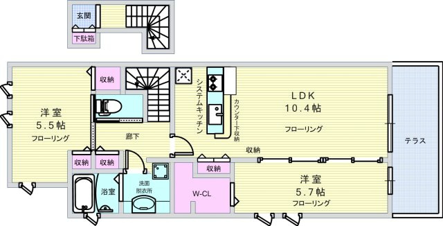 D House southの間取り
