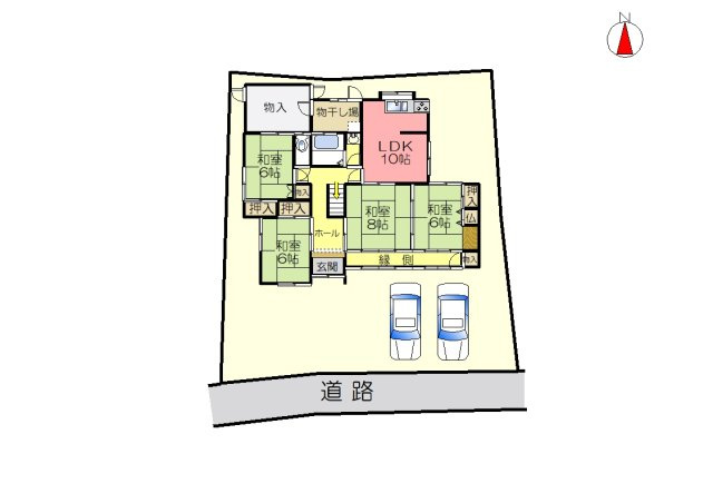 丹波市春日町野村の中古一戸建の区画図