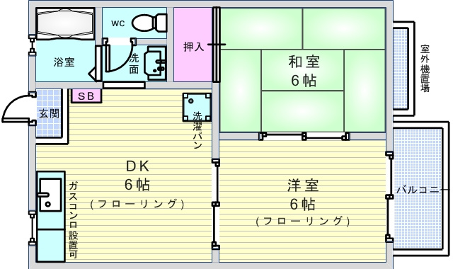 タウニーイサカの間取り