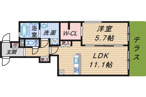 D House southの間取り