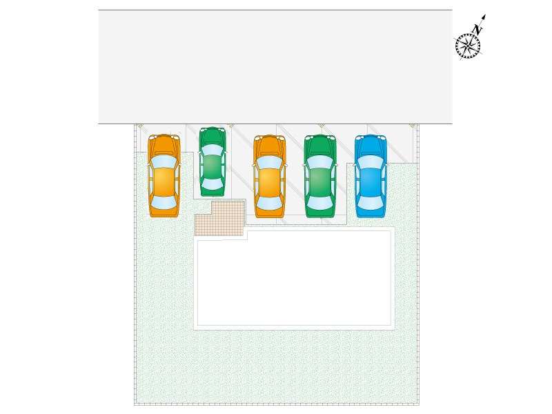 【みどり市笠懸町阿左美10区画　9号棟　配置図】
