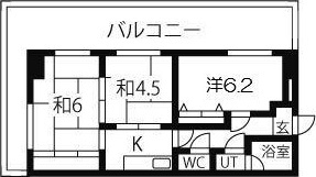ヴィラコート三宮の間取り