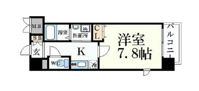 エスリード神戸三宮パークビューの間取り