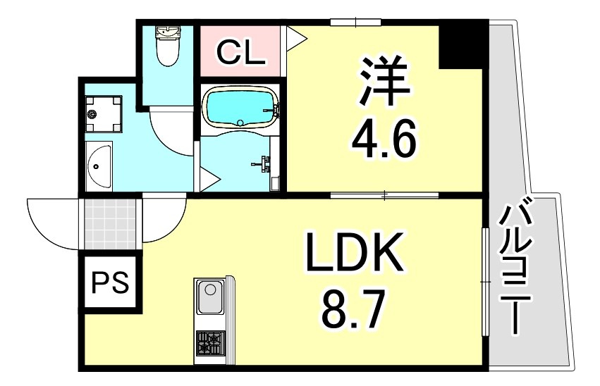 ラビン新開地の間取り