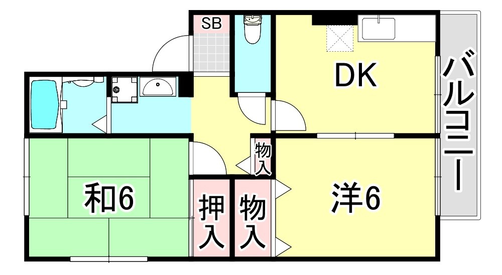 セゾン東須磨の間取り