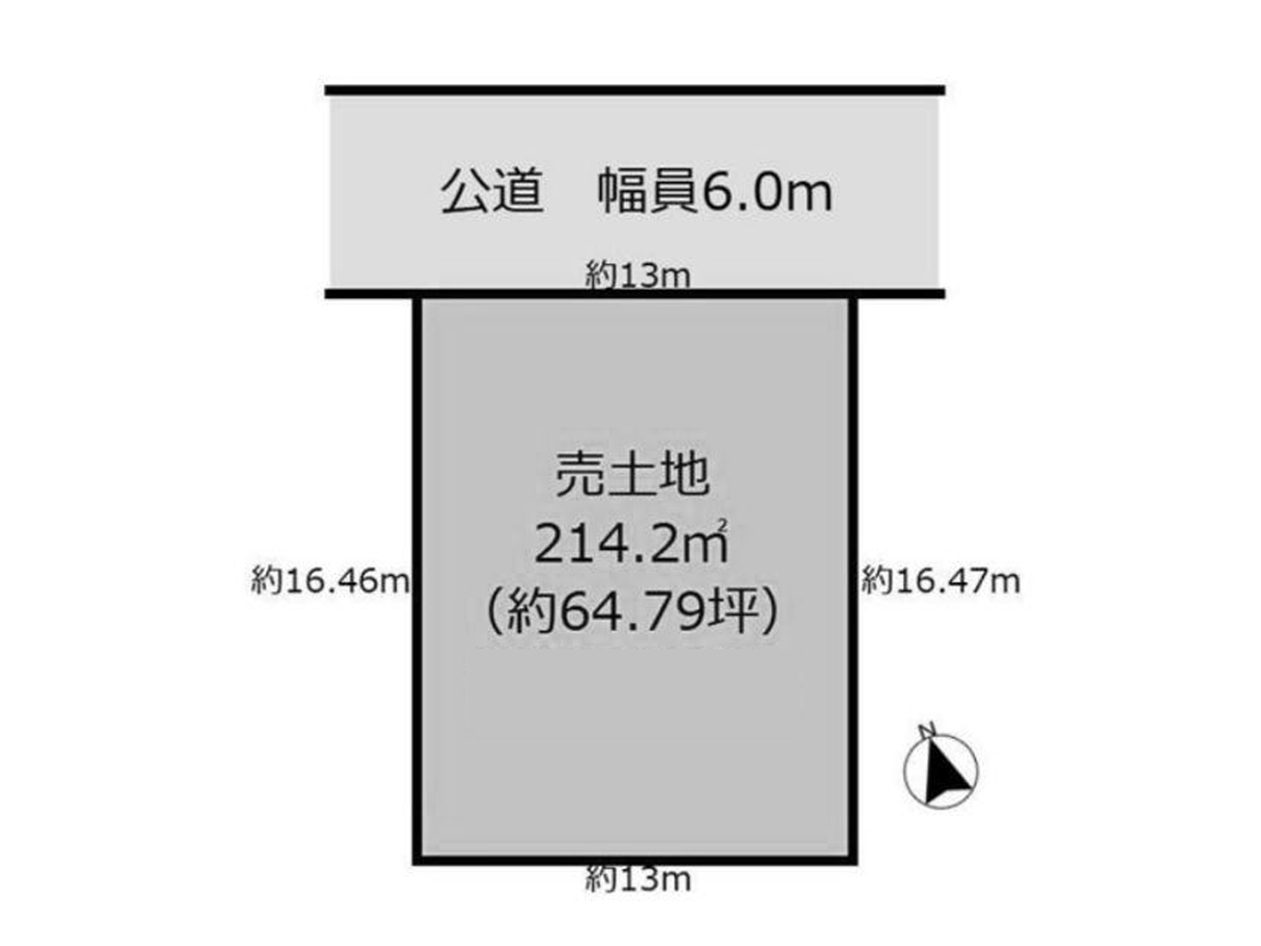 奈良市丸山１丁目の売地の土地図