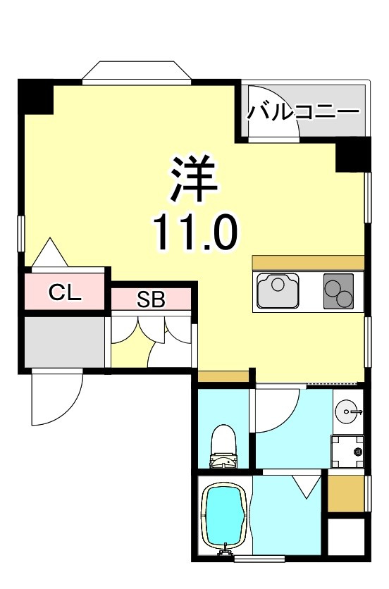 ユーワコート須磨の間取り