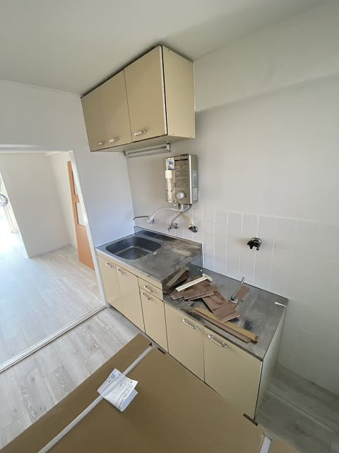 向川原土井マンションのキッチン|きれいなキッチンです