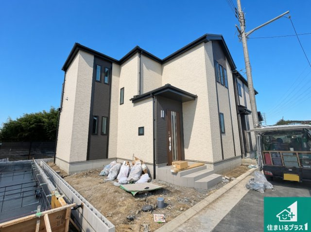 ■尼崎市田能　新築一戸建ての外観|周辺は落ち着いた街並みの住宅地！子育てがしやすい住環境です！まだ未完成ですが、現地でしかわからない事もございます。是非一度ご覧ください。