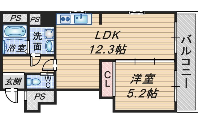第８千里ハイツの間取り