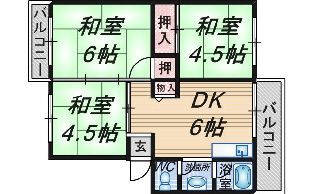 長興寺マンションの間取り