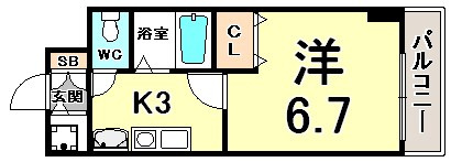 スワンズ神戸三宮イーストの間取り