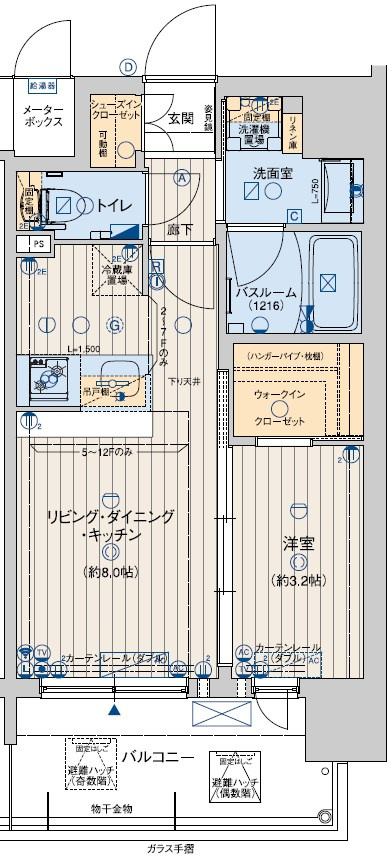 レオンコンフォート神戸ハーバーウエストの間取り