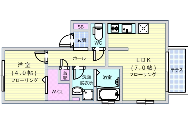 長興寺コーポの間取り