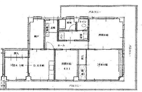 桑畑高徳マンションの間取り