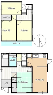 【間取り】 | 近江八幡市上田町　中古戸建