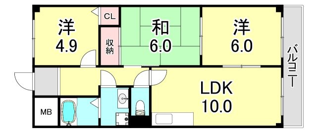 シャトレンうぐいすの間取り
