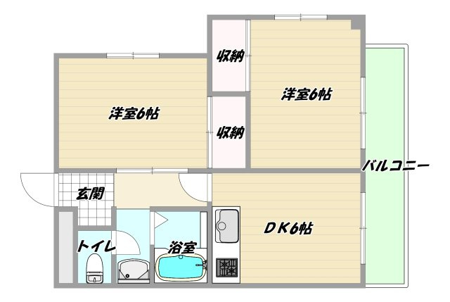 大阪市東淀川区西淡路３丁目の賃貸マンションの間取り