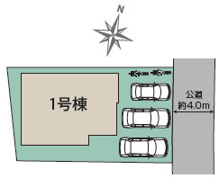 西武新宿線南大塚駅徒歩10分の区画図|カースペース3台分