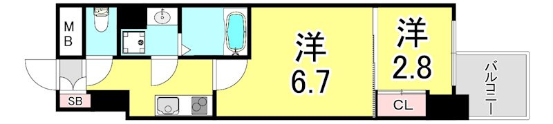 セレニテ神戸ミラクの間取り