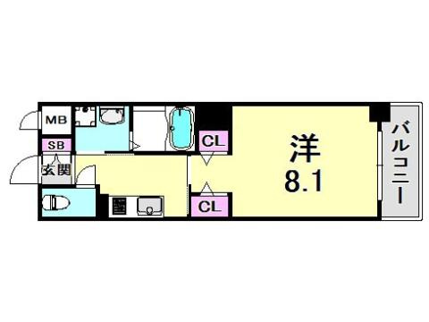 ジアコスモ神戸三宮の間取り