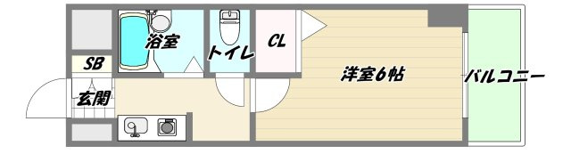 大阪市東淀川区下新庄３丁目の賃貸マンションの間取り