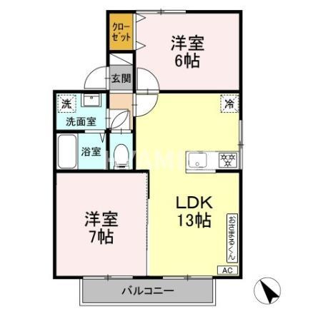 プレジール須田ノ木A棟の間取り