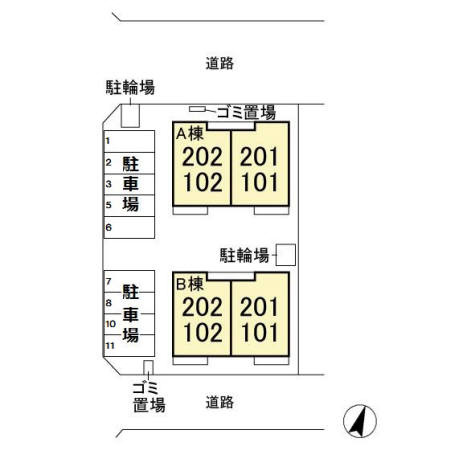 アファービレ　Ｂの区画図