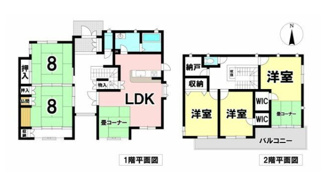 【間取り】 | 瑞穂市本田！5LDKのお家！お車スペース3台可能！軽量鉄骨造中古住宅！ | 瑞穂市本田！5LDKのお家！お車スペース3台可能！軽量鉄骨造中古住宅！