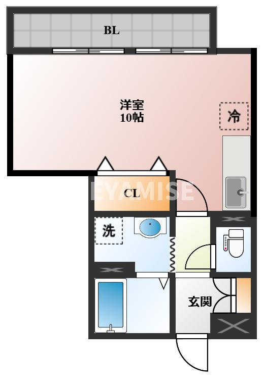 ベイサージュ富の原B棟の間取り