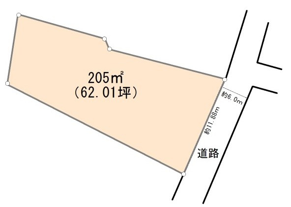 東松山市若松町1丁目　土地62坪の土地図