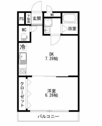 岸和田市別所町１丁目のアパートの間取り
