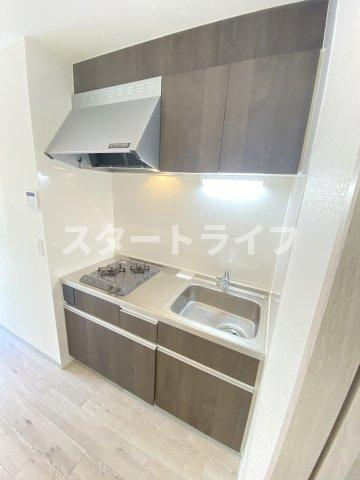 大阪市東淀川区柴島１丁目のアパートのキッチン