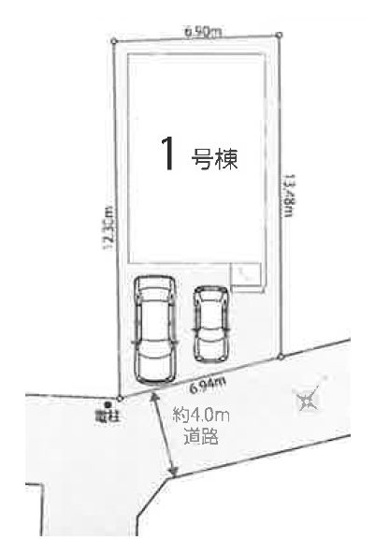 【区画図】 | 豊島区長崎６丁目　新築戸建て | 東長崎駅徒歩8分の好立地。並列2台駐車可能！