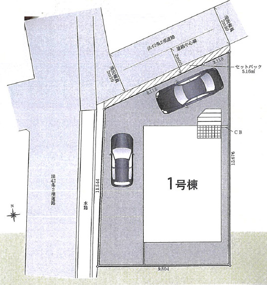 平塚市東真土4丁目第10　新築戸建　全1棟1号棟の区画図