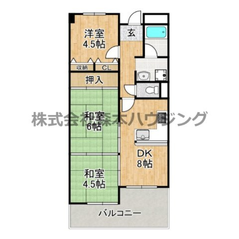 【間取り】 | 　長楽ビル