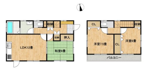 【間取り】 | 熊谷市円光2丁目　中古住宅  