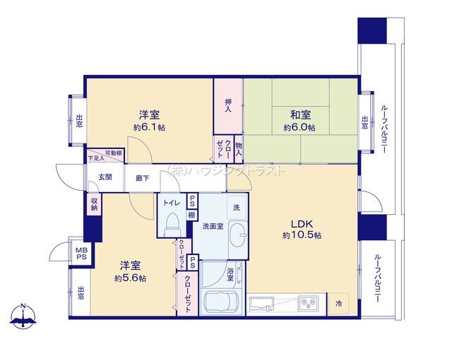 仲介手数料無料　ライオンズプラザ西所沢の間取り