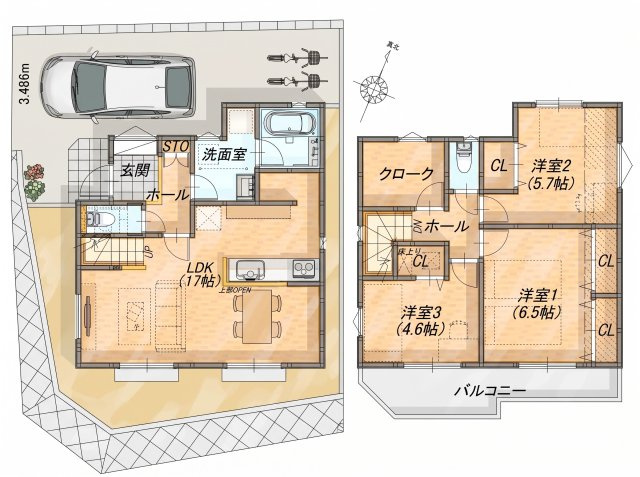 横浜市緑区八朔町の間取り